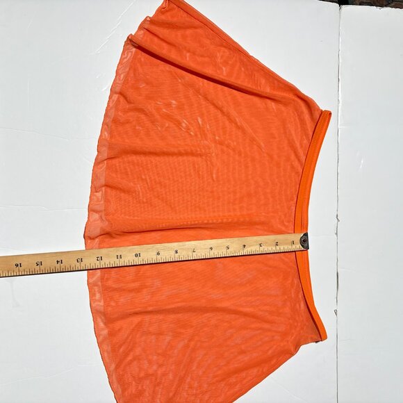 Women's Orange Mesh Skirt Cover Up for Bathing Suit Size Medium - Picture 5 of 5